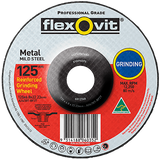 FLEXOVIT 125mm / 5” x 6.8mm X 22.2mm DEPRESSED CENTRE METAL GRINDING WHEEL