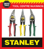 STANLEY FATMAX 3 PIECE AVIATION TIN SNIPS SET - STRAIGHT, LEFT & RIGHT CUT