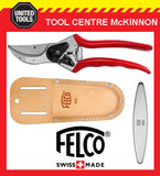 FELCO 2 CLASSIC SWISS MADE PRUNING SHEAR / SECATEURS + HOLSTER + SHARPENER