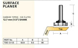 CARB-I-TOOL / CARBITOOL SOLID SURFACE PLANER TSS 13 1/2 6 FLUTE TRIM ROUTER BIT