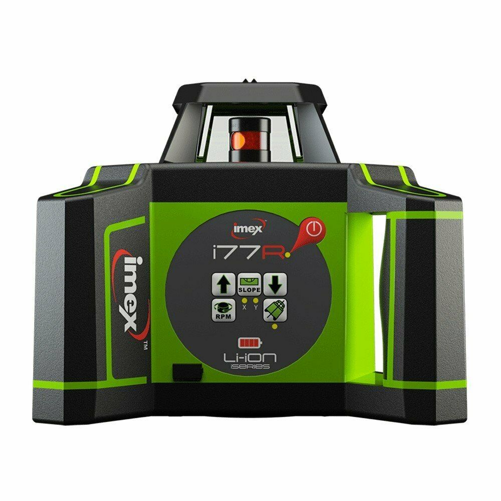 IMEX i77RK RED ROTATING LASER LEVEL KIT DIGITAL RECEIVER TRIPOD & ST