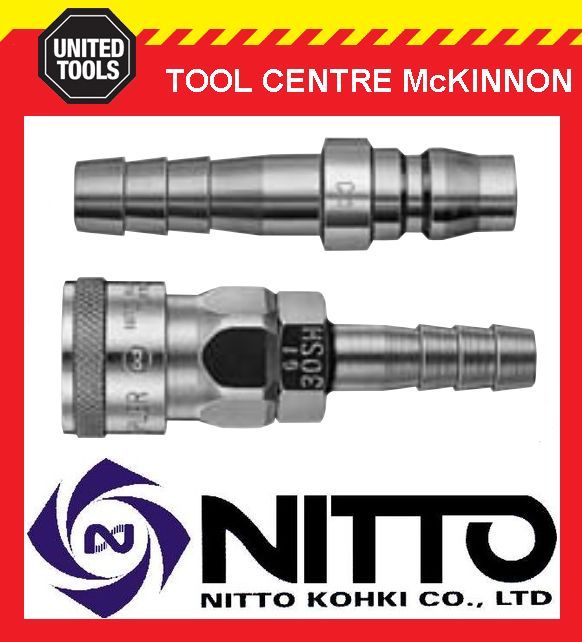 GENUINE NITTO 3/8” AIR HOSE COUPLER FITTING SET (30SH & 30PH) MADE I