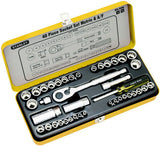 STANLEY 89-506 40 PIECE 1/4” & 3/8” DRIVE METRIC & IMPERIAL SOCKET SET IN CASE