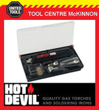 HOT DEVIL HD873B10 PROFESSIONAL 10 IN 1 BUTANE GAS BLOW TORCH & SOLDERING KIT