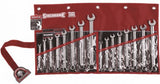 SIDCHROME SCMT22105 16pce RING & OPEN END COMBINATION METRIC & A/F SPANNER SET
