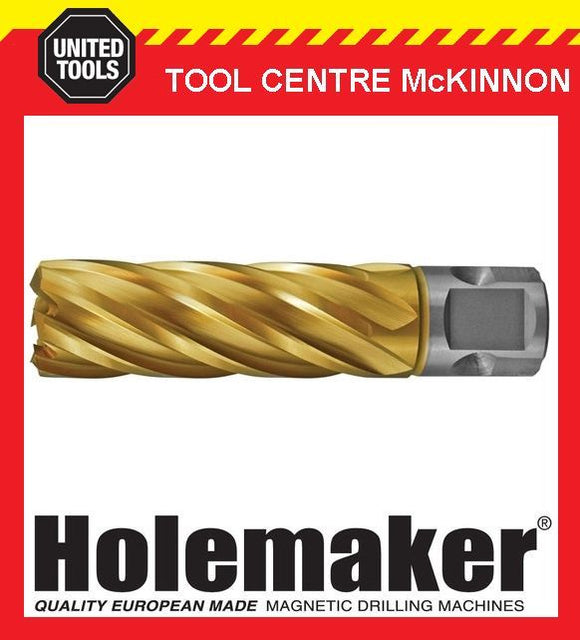 HOLEMAKER 28mm x 50mm UNIVERSAL SHANK GOLD MAG DRILL CUTTER – SUIT MOST BRANDS