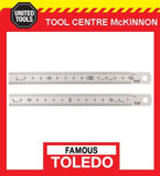 TOLEDO 150SP STAINLESS STEEL DOUBLE SIDED METRIC RULE / RULER – MADE IN JAPAN