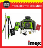 IMEX i66RK RED ROTATING LASER LEVEL KIT – DIGITAL RECEIVER TRIPOD & STAFF