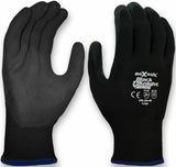 MAXISAFE BLACK KNIGHT SUB-ZERO WARM WINTER ACRYLIC WOOL LINED WORK GLOVES