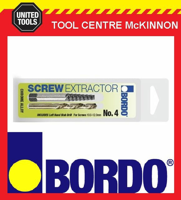 BORDO #1 SCREW EXTRACTOR WITH LEFT HAND DRILL BIT – SUIT 4–4.5mm SCREW / BOLT