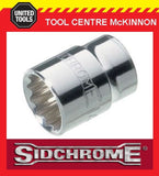 SIDCHROME SCMT13418 3/8” DRIVE 12pt 7/16" TORQUEPLUS STANDARD SOCKET