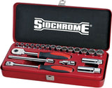 SIDCHROME SCMT13205 21pce METRIC & 3/8” DRIVE SOCKET SET