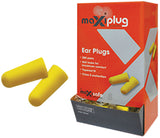 MAXISAFE ‘MAXIPLUG’ CLASS 5 27dB AS/NZS 1270:2002 UNCORDED EARPLUGS – BOX OF 200