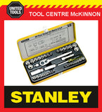 STANLEY 89-506 40 PIECE 1/4” & 3/8” DRIVE METRIC & IMPERIAL SOCKET SET IN CASE
