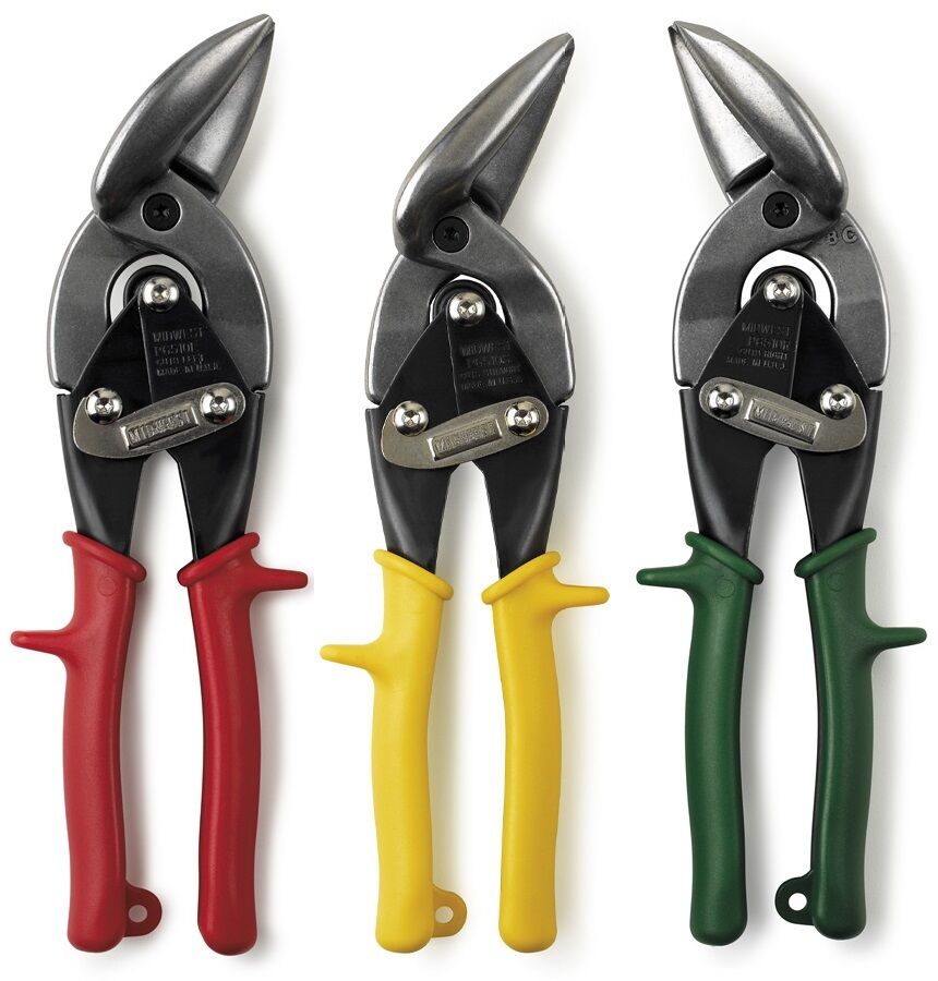 MIDWEST OFFSET AVIATION TIN SNIPS 3 PIECE SET STRAIGHT, LEFT & RIG