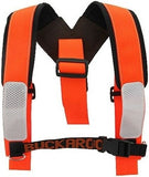 BUCKAROO LEATHER TMH FLURO ORANGE SHOULDER BRACES / SUSPENDERS FOR TOOL BELT
