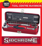 SIDCHROME SCMT12110 23pce METRIC & A/F 1/4” SOCKET SET