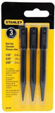 STANLEY 3pce HEX HEAD NAIL PUNCH SET