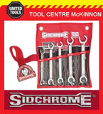 SIDCHROME SCMT21257 5pce FLARE NUT SPANNER SET