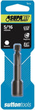 3 x SUTTON IMPACT 5/16” x 65mm MAGNETIC HEX DRIVE SUPABIT NUTSETTER / TEK BIT