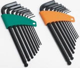 SIDCHROME 18pce LONG ARM BALL POINT HEX / ALLEN KEY SET – METRIC & A/F