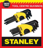 STANLEY 21pce LONG ARM BALL POINT HEX / ALLEN KEY SET – METRIC & A/F