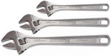SIDCHROME 3pce CHROME PLATED ADJUSTABLE WRENCH SHIFTER SET – 8, 10 & 12”