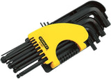 STANLEY 12pce LONG ARM BALL POINT HEX / ALLEN KEY SET – A/F