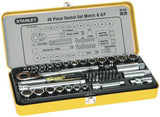STANLEY 89-516 46 PIECE 3/8” DRIVE WITH 1/4” HEX METRIC & IMPERIAL SOCKET SET