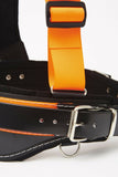 BUCKAROO LEATHER TMH FLURO ORANGE SHOULDER BRACES / SUSPENDERS FOR TOOL BELT