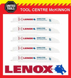 5 x LENOX 6” 6066R DEMOLITION NAIL EMBEDDED WOOD RECIPROCATING / SABRE SAW BLADE
