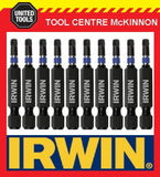 10 x IRWIN IMPACT SQUARE DRIVE SQ2 x 50mm POWER INSERT BITS FOR IMPACT DRIVERS