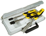 STANLEY DYNAGRIP 3pce CHISEL SET (12, 18 & 25mm) IN CARRY CASE – MADE IN ENGLAND
