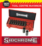 SIDCHROME XS410MLT 10pce METRIC 1/2” DRIVE DEEP IMPACT SOCKET SET IN METAL CASE