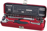 SIDCHROME SCMT12110 23pce METRIC & A/F 1/4” SOCKET SET