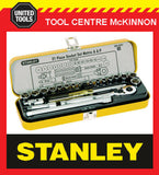 STANLEY 89-507 21 PIECE 1/4” DRIVE METRIC & IMPERIAL SOCKET SET IN METAL CASE