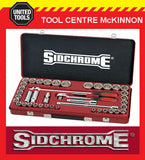 SIDCHROME SCMT14104 41pce METRIC & A/F & 1/2” DRIVE SOCKET SET