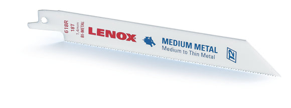 LENOX Tools Bi-Metal Reciprocating Saw Blade, 6-inch, 18 TPI (20567S618R)