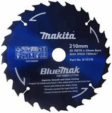 MAKITA B-15176 BLUEMAK 210mm x 20 TEETH 25mm BORE TCT CIRCULAR SAW BLADE