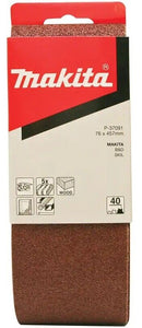 MAKITA 76mm (3") x 457mm (18") 5-PACK SANDING BELTS - ALL GRITS SUIT 9910 ETC