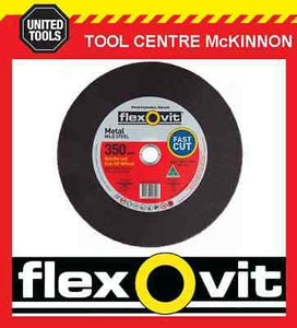 5 X FLEXOVIT 350 x 3.8 x 25.4mm / 14” REINFORCED METAL CUTING WHEEL FOR DEMO SAW