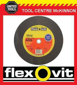 5 X FLEXOVIT 406 x 4.4 x 25.4mm / 16” REINFORCED METAL CUTING WHEEL FOR DEMO SAW