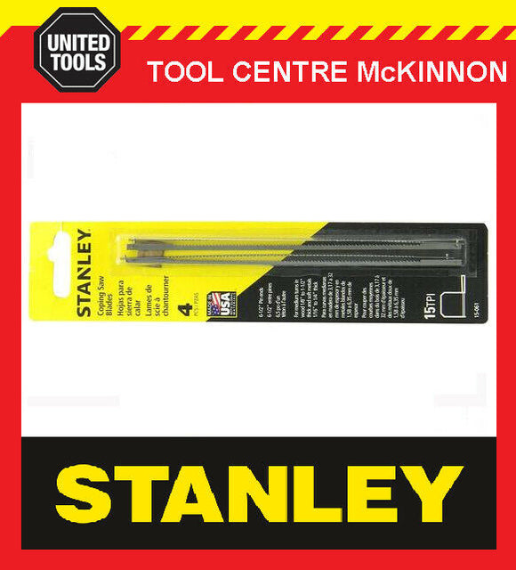 STANLEY 6-1/2” 4-PACK 15tpi COPING SAW BLADES