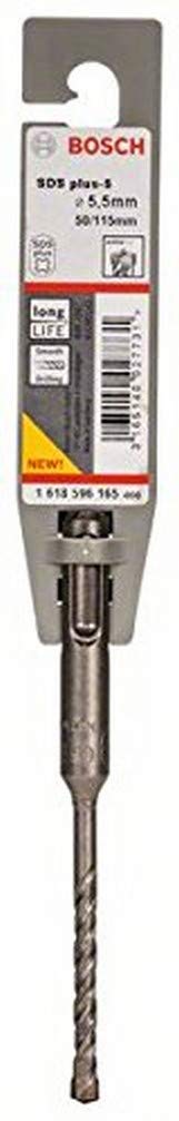 Bosch 1618596165 SDS-Plus-5 Masonry Drill Bit, 5.5mm x 50mm x 115mm, Grey