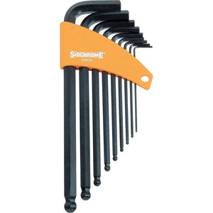 Sidchrome Long Arm Ball Point Metric Hex Key 9-Piece Set