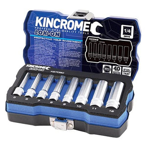 Kincrome 1/4-Inch Square Drive Metric 8-Pieces Lok-On Socket Set