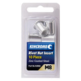 Kincrome M8 Zinc Coated Steel Rivet Nut Insert 10-Pieces Set