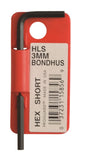 Bondhus 15854 2.5mm Hex Tip Key L-Wrench with ProGuard Finish, Tagged and Barcoded, Short Arm
