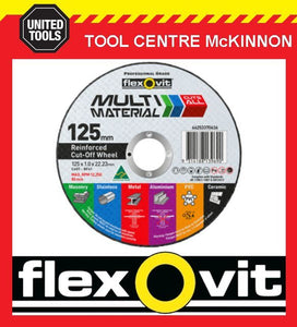 25 x FLEXOVIT 125mm / 5” MULTI MATERIAL CUT-OFF WHEEL – CUTS JUST ABOUT ANYTHING