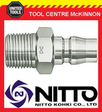 NITTO MALE COUPLING AIR FITTING WITH 1/4” BSP MALE THREAD (20PM) – JAPAN MADE